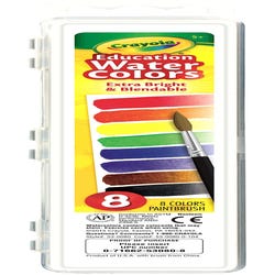 Prang Non-Toxic Semi-Moist Wax-Free Watercolor Paints, Plastic Oval Pan, 16  Assorted Colors