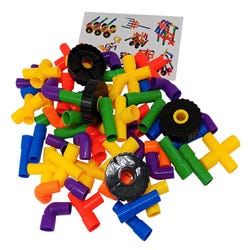 Image for Childcraft Construction Pipes and Wheels Set, 220 Pieces from School Specialty