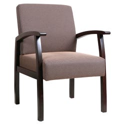 Image for Lorell Deluxe Guest Chair, 24 x 25 x 35-1/2 Inches, Taupe/Espresso from School Specialty