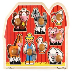 Image for Melissa & Doug Farm Jumbo Knob Puzzle, 8 Pieces from School Specialty
