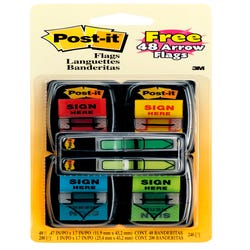 Image for Post-it 'Sign Here' Flags Value Pack, 1 x 1-7/10 Inches, Multiple Colors, 248 Flags from School Specialty