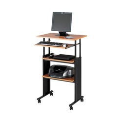 Image for Safco Stand-Up Workstation, Black and Medium Oak, 100 lbs from School Specialty