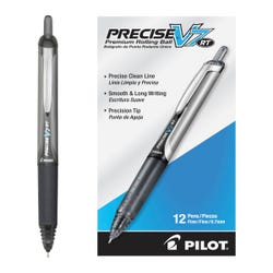 Image for Pilot Precise V7 RT Premium Retractable Rolling Ball Pens, Fine Point, Black Ink, Pack of 12 from School Specialty
