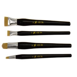Image for Sax Phoenix Golden Synthetic Long Handle Paint Brushes, Assorted Sizes, Set of 4 from School Specialty