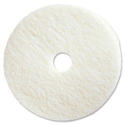 Image for Genuine Joe Polishing Floor Pad, 17 in, White, 5 Per Carton from School Specialty