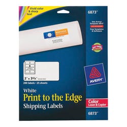 Image for Avery Print-to-the-Edge Shipping Labels, Laser, 2 x 3-3/4 Inches, Pack of 200 from School Specialty