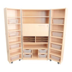 Teacher's Hideaway Organization Station, 74 x 29 x 72 Inches, Item Number 2096093