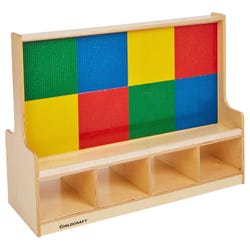 Image for Childcraft Dual-Sided Building-Brick Activity Center, Standard Grids, 39-1/2 x 14-1/4 x 30 Inches from School Specialty