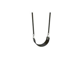 Image for Burke Single Swing Seat with PVC Chain, 10 ft Beam Height, Molded Rubber, Black from School Specialty