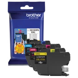 Image for Brother LC30193PK Ink Toner Cartridge, Multi-Color, Pack of 3 from School Specialty
