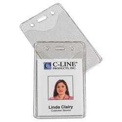 Image for C-Line Heavy Duty Badge Holder, Vertical, 2-2/5 x 3-2/5 Inches, Pack of 100 from School Specialty