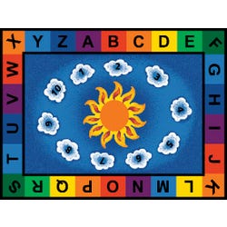 Image for Carpets for Kids Sunny Day Learn and Play Carpet, 8 Feet 4 Inches x 11 Feet 8 Inches, Rectangle, Multicolored from School Specialty