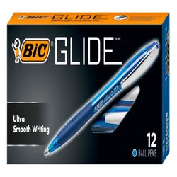 Image for BIC Glide Retractable Ballpoint Pen, Medium Tip, Blue, Pack of 12 from School Specialty