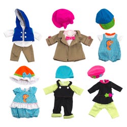 Image for Miniland Newborn Doll All-Season Fashion Clothing, 12-5/8 Inches, Set of 6 from School Specialty
