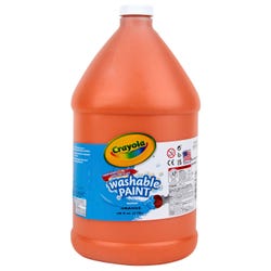 Image for Crayola Washable Paint, Orange, Gallon from School Specialty