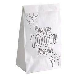 Hygloss Happy 100th Day Bags, Pack of 25, Item Number 1559550
