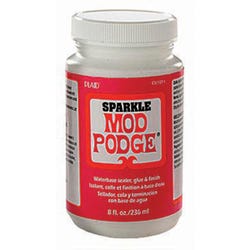 Mod Podge Sealer and Finish, Sparkle, 8 Ounce Jar Item Number 247312