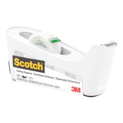 Scotch C18-W Tape Dispenser With 0.75 in x 350 in Roll of Tape, White 2133641