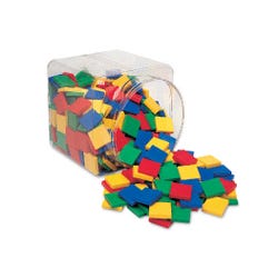 Image for Learning Resources Plastic Mosaic Tile, 1 X 1 in, Assorted Color, Pack of 400 from School Specialty