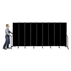 Image for Screenflex Acoustical Portable Welding Screens, 16 Ft 9 In x 29-1/2 x 72 Inches, Black from School Specialty