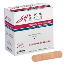 Image for School Health Flexible Fabric Adhesive Bandage, Pack of 100 from School Specialty
