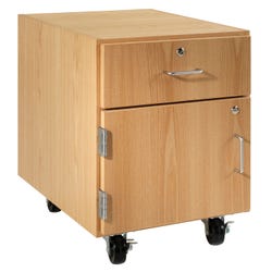 Image for Diversified Woodcrafts M Series Mobile Storage Cabinet, Hinged Left Door, 24 x 22 x 30 Inches, 1 Drawer from School Specialty