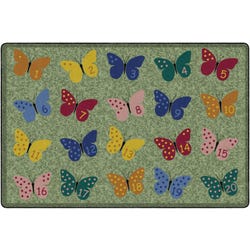 Image for Childcraft Counting Butterflies Carpet, Rectangle from School Specialty