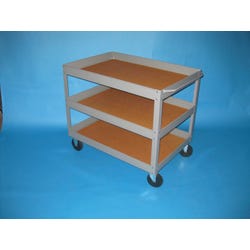 Image for Debcor 3-Tray Heat Proof Kiln Cart, 16 x 30 x 32 Inches, Gray/Brown from School Specialty