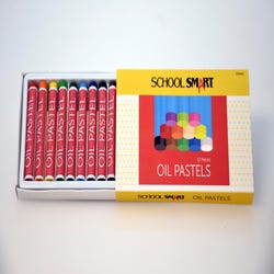 School Smart Oil Pastels, Assorted Colors, Set of 12 Item Number 1594963