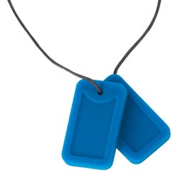 Image for Chewigem Chew Necklace Dog Tags, Blue from School Specialty