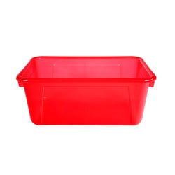 Image for School Smart Storage Tray, 7-7/8 x 12-1/4 x 5-3/8 Inches, Translucent Red from School Specialty