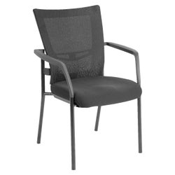 Image for Lorell Mesh Back Guest Chair, 25 x 20 x 32 Inches, Black/Gray from School Specialty
