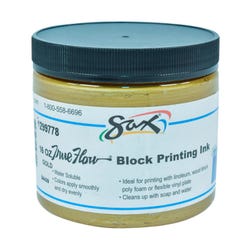 Sax Water Soluble Block Printing Ink, 1 Pint Jar, Gold Item Number 1299778