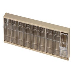 Image for Quantum Clear Tip Out 9-Compartment Storage Bin, 2-1/2 x 23-5/8 x 3-1/8 Inches from School Specialty
