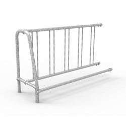 Ultra Site Add-On Portable Single-Sided Traditional Bicycle Rack, 5 ft L, Steel, Galvanized, Item Number 1364676