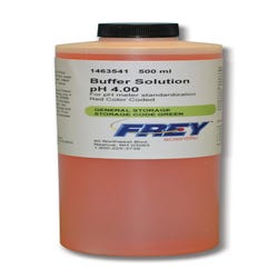 Frey Scientific Buffer Solution, pH 4.0, Red, 500 mL, Item Number 1463541