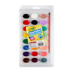 Crayola Washable Watercolor Paint, Oval Pan, Assorted 24-Color Set Item Number 1388911