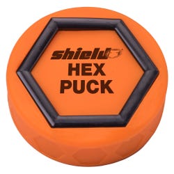 Image for Shield Hex Puck, Orange and Black from School Specialty