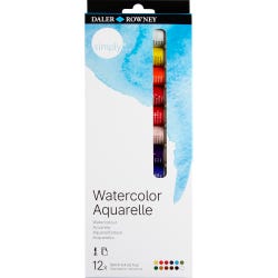 Daler-Rowney Simply Watercolor Tube Set, 0.4 Ounce, Set of 12 Item Number 2020178