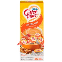 Image for Coffee mate Hazelnut Single-Serving Liquid Creamer, 0.38 oz, Pack of 50 from School Specialty