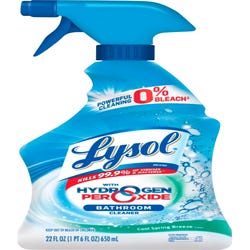 Image for Lysol Bathroom Cleaner with Hydrogen Peroxide, 22 Ounces, Cool Spring Breeze from School Specialty