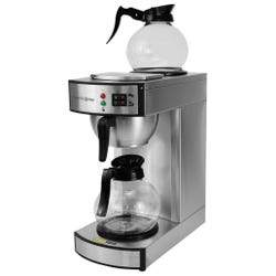 Image for Coffee Pro Stainless Steel Twin Warmer Drip Coffee Maker, 10-1/2 Cup from School Specialty