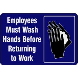 Image for Justrite Mfg Co LLC Employee Mustwash Hands Mat, 3 x 5 Feet from School Specialty