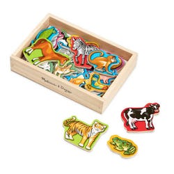 Image for Melissa & Doug Wooden Animal Magnets, 20 Pieces with Storage Box from School Specialty