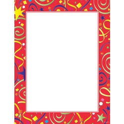 Image for Geographics Red Star Confetti Letterhead, 8-1/2 x 11 Inches, Pack of 100 from School Specialty
