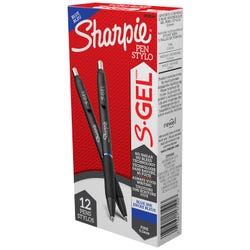 Image for Sharpie S-Gel Pens, Fine Point, 0.5 mm, Blue Ink, Pack of 12 from School Specialty