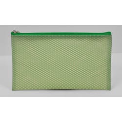 Image for School Smart Pencil Case Pouch, Vinyl and Mesh, Green from School Specialty
