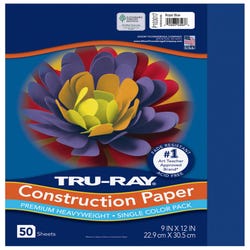 Image for Tru-Ray Sulphite Construction Paper, 9 x 12 Inches, Royal Blue, 50 Sheets from School Specialty