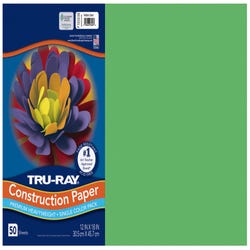 Image for Tru-Ray Sulphite Construction Paper, 12 x 18 Inches, Festive Green, 50 Sheets from School Specialty