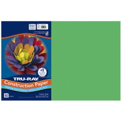 Image for Tru-Ray Sulphite Construction Paper, 12 x 18 Inches, Festive Green, 50 Sheets from School Specialty